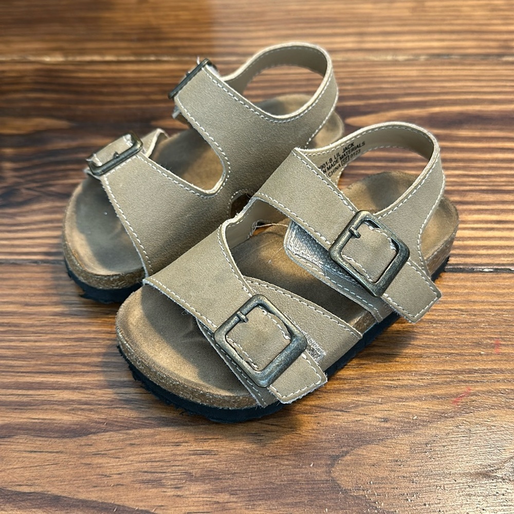 Scott David Lil Jack Boys' Fashion Sandal Tan Size 6 toddler